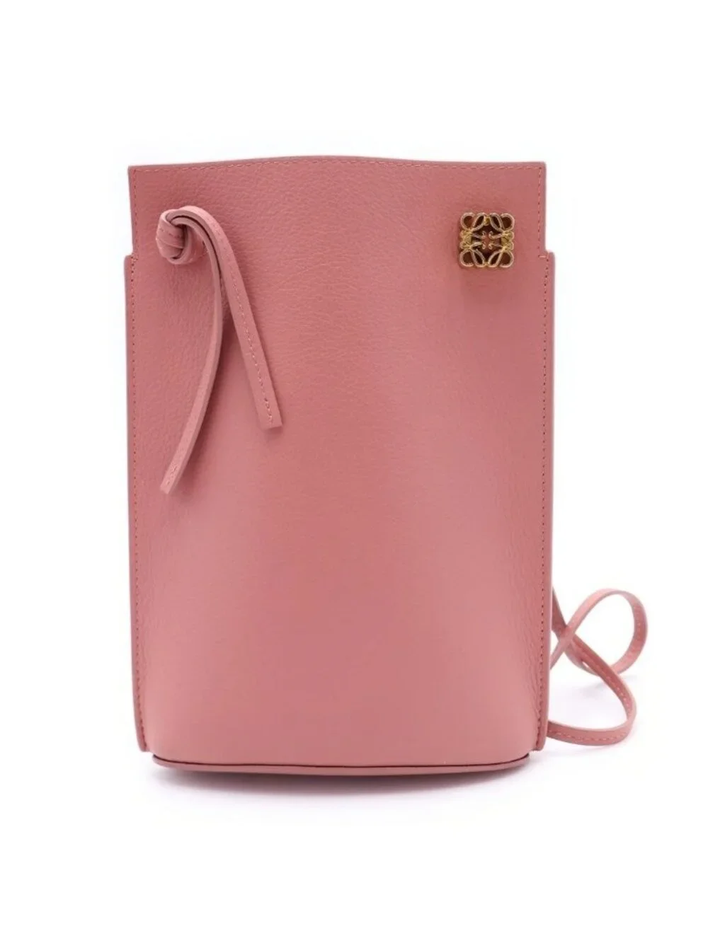 Loewe Dice Pocket Leather Shoulder Bag Pink - Picture 1 of 7